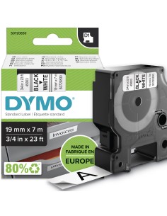 CINTA ROTULADORA AUTOADHESIVA DYMO D1 PARA ROTULADORAS LABEL MANAGER NEGRO SOBRE BLANCO S0720830