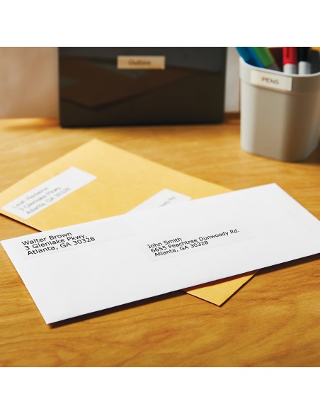 ETIQUETAS DYMO LABEL WRITER PAPEL PARA DIRECCIONES 130 X 2 ROLLOS BLANCAS DE 89X28MM S0722370