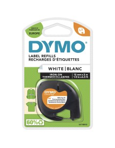 CINTA ROTULADORA AUTOADHESIVA PARA ROPA DYMO PLASTICO NEGRO BLANCO 000895