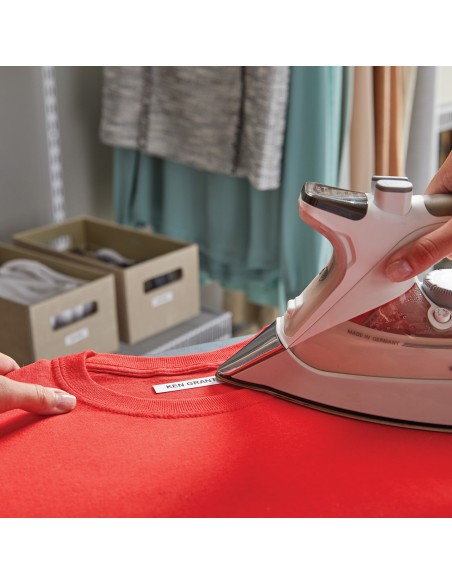 CINTA ROTULADORA AUTOADHESIVA PARA ROPA DYMO PLASTICO NEGRO BLANCO 000895