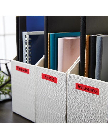 CINTA ROTULADORA AUTOADHESIVA DYMO D1 12MM X 7M PARA ROTULADORAS LABEL MANAGER NEGRO SOBRE ROJO S0720570