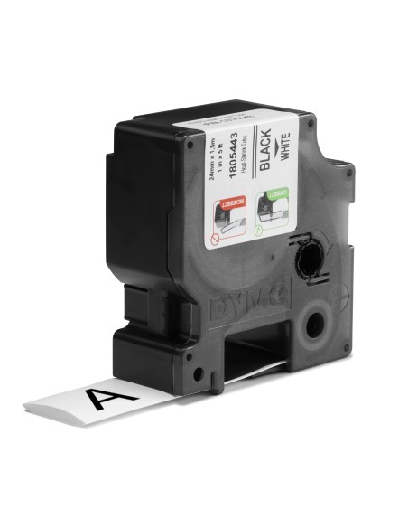 Cinta dymo etiquetas para tubos termorretractiles ind negro sobre amarillo multicolor 1805443