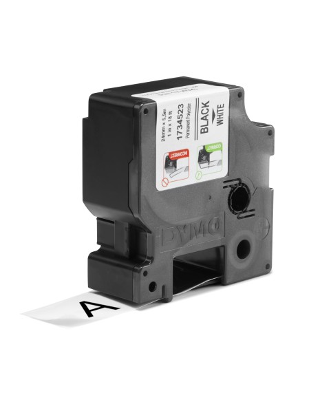 Cinta dymo poliester permanente ind negro sobre blanco multicolor 1734523