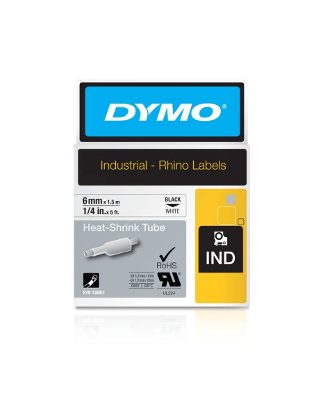 Cinta dymo RhinoPRO Heat shrink tubes para impresora de etiquetas D1 18051