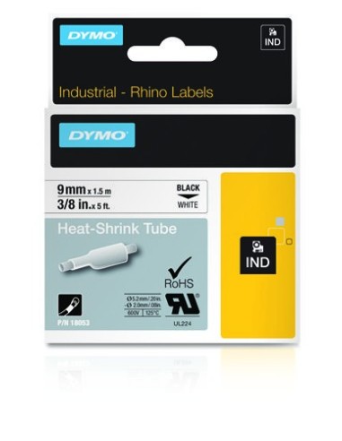 Cinta dymo RhinoPRO heat shrink tubes para impresora de etiquetas D1 18053