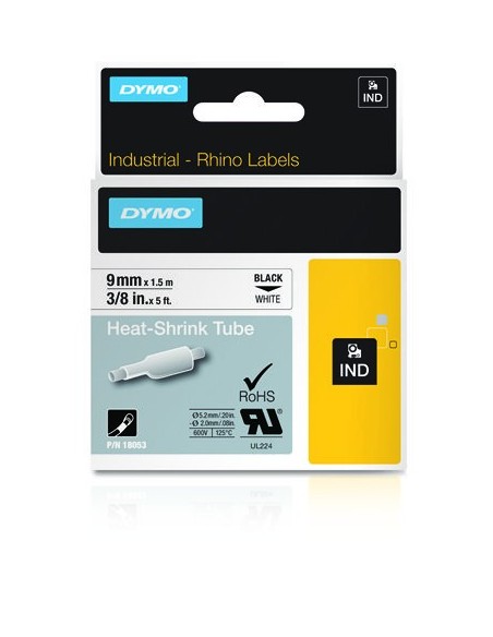 Cinta dymo RhinoPRO heat shrink tubes para impresora de etiquetas D1 18053