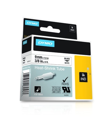 Cinta dymo RhinoPRO heat shrink tubes para impresora de etiquetas D1 18053