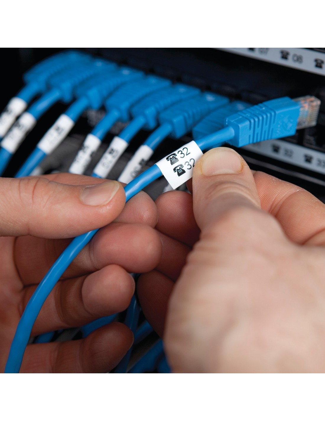 Cinta dymo nylon flexible ind negro sobre blanco multicolor 18489