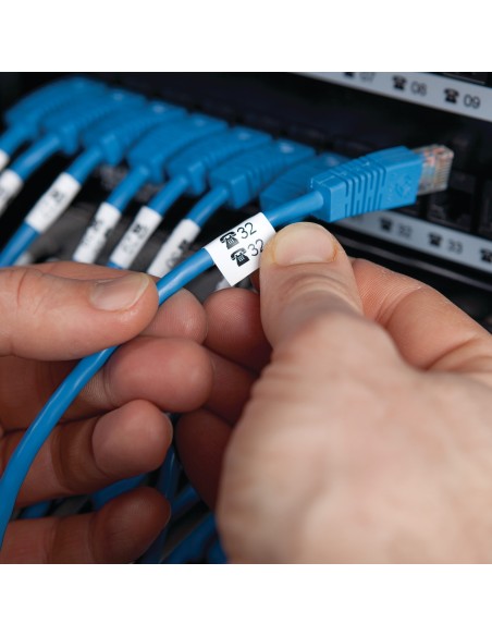 Cinta dymo nylon flexible ind negro sobre blanco multicolor 18489