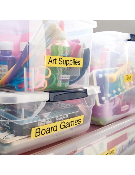 Dymo D1 Etiquetas estandar negro sobre amarillo 24mm x 7m poliester