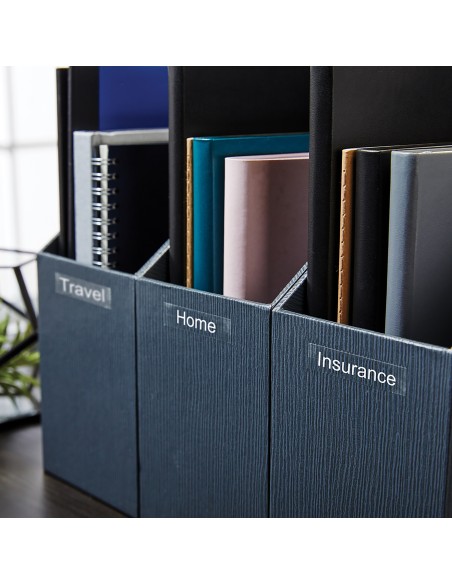 Dymo D1 Etiquetas estandar blanco sobre transparente 12mm x 7m poliester