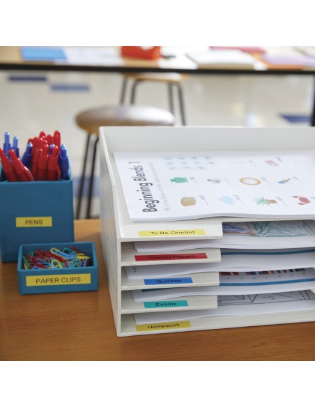 Dymo D1 Etiquetas estandar negro sobre amarillo 6mm x 7m poliester