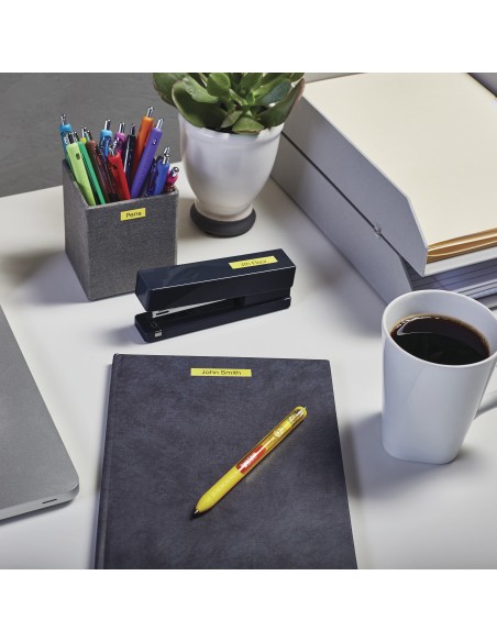 Dymo D1 Etiquetas estandar negro sobre amarillo 9mm x 7m poliester