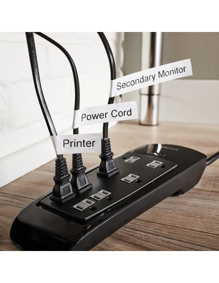 Dymo D1 Cinta para rotuladora negro sobre blanco 12mm x 5.5m etiquetas durables