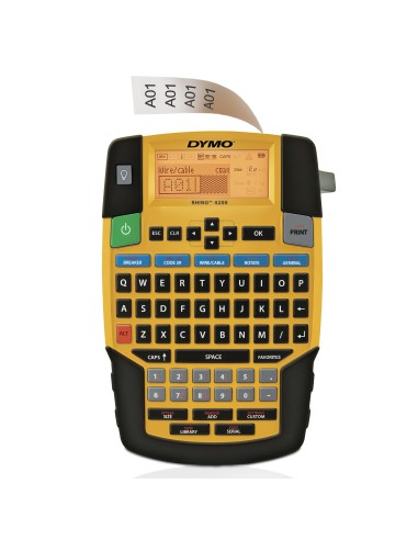Dymo Rhino 4200 Impresora de etiquetas qwerty negro amarillo