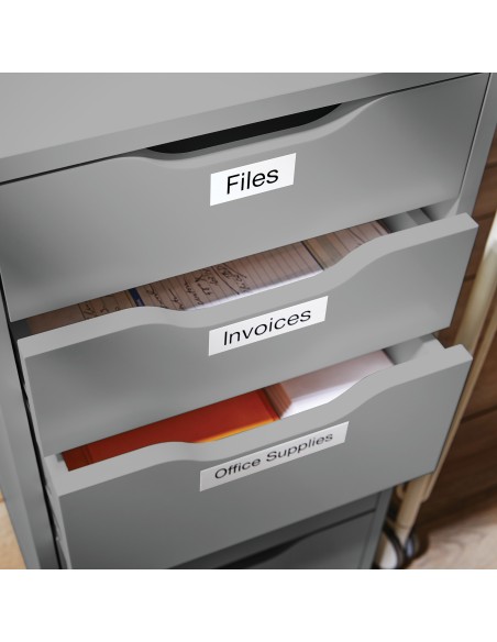 Dymo D1 Etiquetas durable negro sobre blanco 19mm x 5.5m