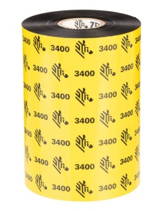 Zebra Wax resin 3400 4.33" x 110mm cinta para impresora
