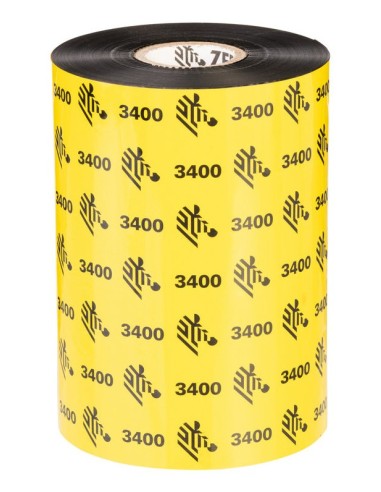 Zebra Wax resin 3400 4.33" x 110mm cinta para impresora
