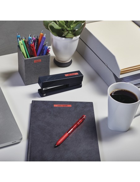 DYMO D1 - Etiquetas estándar - Negro sobre rojo - 9mm x 7m