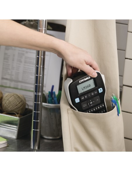 DYMO LabelManager DY LM 160 impresora de etiquetas Inyección de tinta térmica 180 x 180 DPI 12 mm s D1 QWERTY