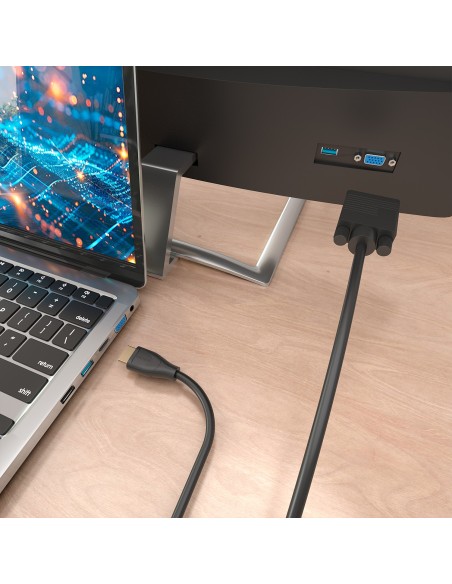 Aisens Cable Conversor HDMI M a SVGA M Negro 1m