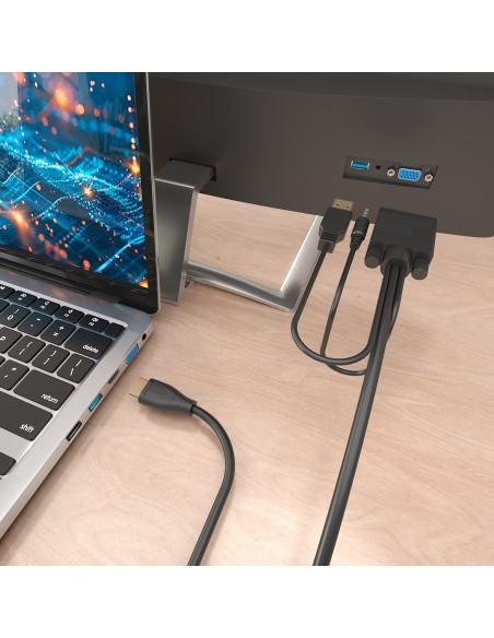 Aisens Cable Conversor HDMI a SVGA y Audio 2m