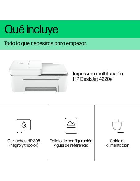 IMPRESORA HP DESKJET MULTIFUNCION 4220E LCD WIFIFAX MOVIL 588K4B(305)