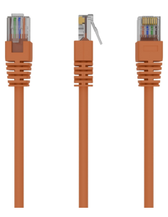 Cable CAT5E UTP moldeado 0,25m Naranja