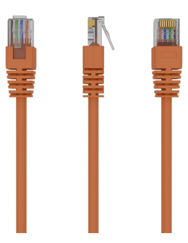 Cable CAT5E UTP moldeado 0,25m Naranja