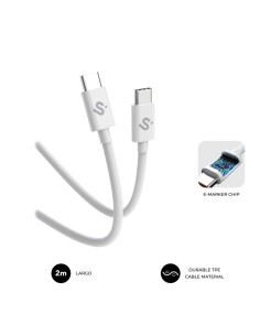 CABLE PLUS 100W C-C 2M WHITE