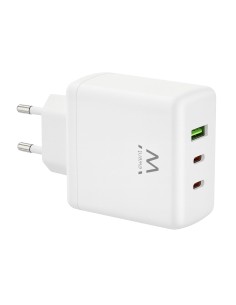 CARGADOR MOVIL EWENT EW1333 GAN RAPIDO 65W 2XUSB-C PD USB-A QC