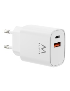 CARGADOR MOVIL EWENT EW1326 GAN RAPIDO 30W USB-C PD USB-A QC COMPACTO