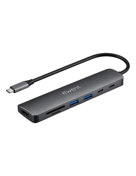 EWENT DOCKING MULTIPUERTO USB-C 7 en 1 HDMI 4K