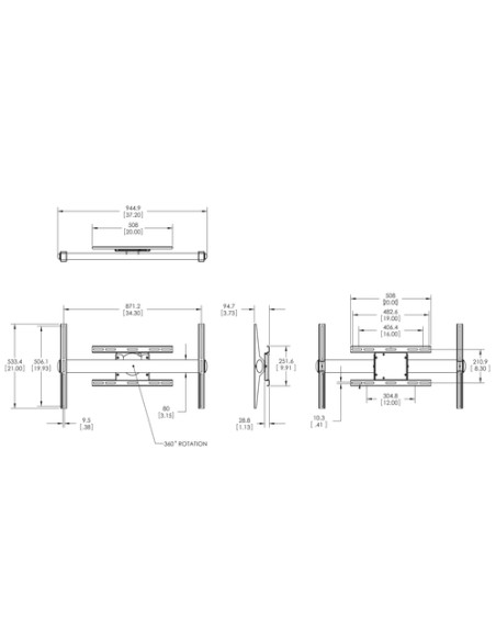 VOGELS PFW 6854 DISPLAY WALL MOUNT ROTATING - Imagen 2