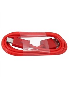 OMEGA CABLE microUSB-USB 1M ROJO - Imagen 1