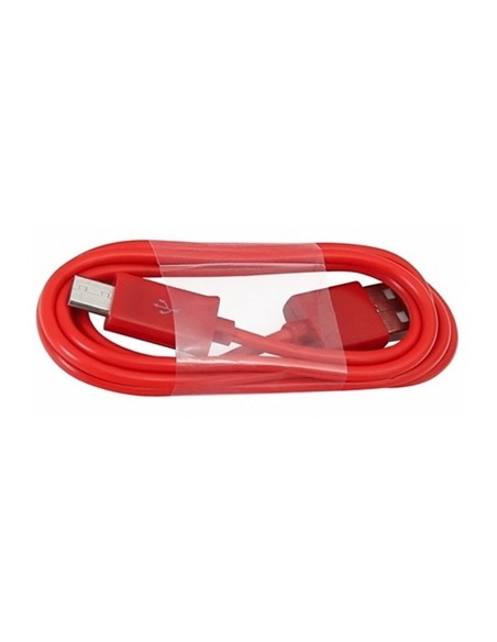 OMEGA CABLE microUSB-USB 1M ROJO - Imagen 1