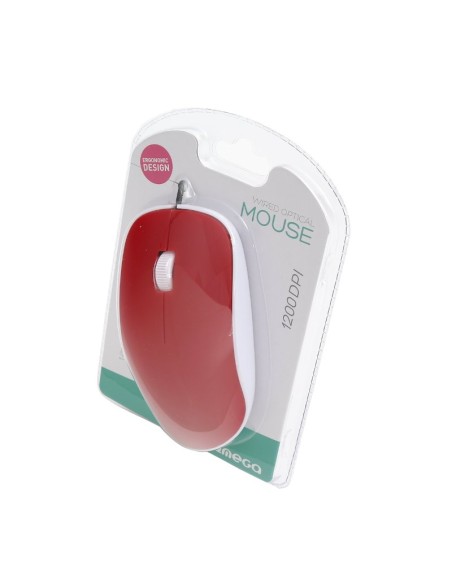 Omega raton optico 1200dpi rojo blister om420bl - Imagen 4