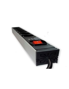 REGLETA RACK 7 TOMAS 1U PHASAK CON INTERRUPTOR - Imagen 1