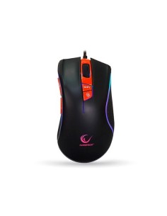 RATON RAMPAGE EVEREST MX-R9 PLUS GAMING NEGRO/ROJO - Imagen 1