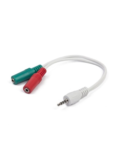 CABLE AUDIO GEMBIRD SPLITER CONECTOR 3,5MM BLANCO - Imagen 1