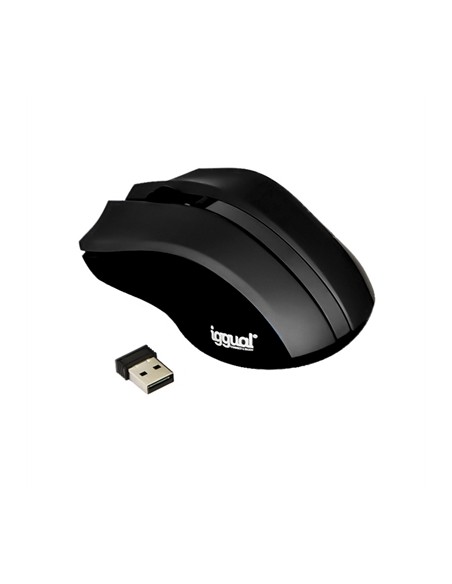 iggual CONNECT Ratón óptico 1600dpi 2,4GHz Negro - Imagen 1
