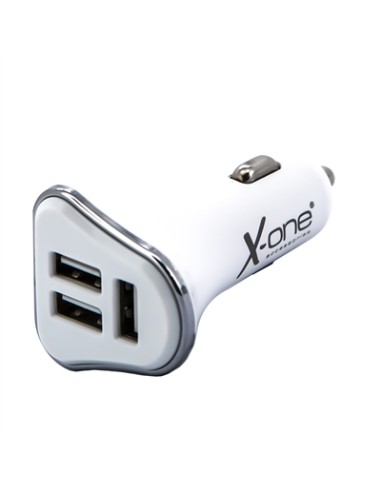 X-One cargador coche 3x USB 5V / 3.1A Blanco - Imagen 1