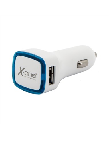 X-One cargador coche 2x USB 2.1A (laterales) Azul - Imagen 1