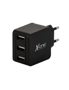 X-One cargador pared 3x USB 3.1A Negro - Imagen 1