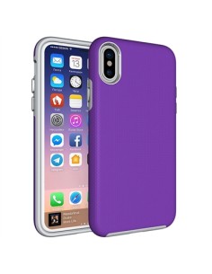 X-One Funda Carcasa Anti-shock iPhone X Morado - Imagen 1