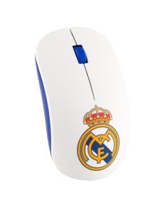 Real Madrid Raton Inalambrico Blanco Escudo Color - Imagen 1
