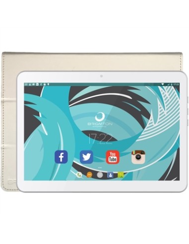 Brigmton KIT Tablet BTPC1021-Blanca+Funda BTAC108B - Imagen 1