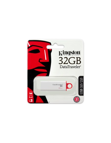 USB KINGSTON 32GB DATA TRAVELER I G4 WHITE + RED 3.0 DTIG4/32GB-AMZ - Imagen 5