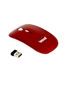 iggual SLIM-2 Ratón óptico 1600dpi plano 2,4G Rojo - Imagen 1