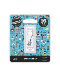 PENDRIVE 16GB TECH ONE TECH CRAZY BLACK GUITAR - Imagen 1